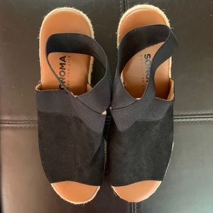 Size 8.5 Sonoma goods for life vitalize espadrille sling back wedge sandals
